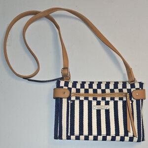 🌸3/$15🌸Rosetti Navy and Tan Striped Crossbody Bag